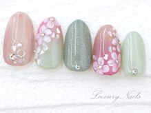 ラグジュアリー ネイルズ(Luxury Nails)/パステル＊フラワーNail