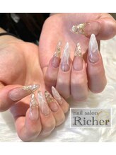 エスフィーネイルサロン リシェル(Esfy nailsalon Richer)/透け感！大理石ネイル