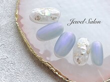 ジュエルサロン(JEWEL SALON)/オーロラ×マットの涼しげネイル