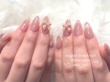 ディーエル ビューティー 二子玉川店(DL BEAUTY)/マグフレンチ×リボンネイル