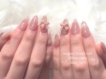 マグフレンチ×リボンネイル