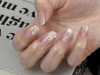 ネイルメゾン 渋谷店(NAIL MAISON)/ラメグラキラキラストーン¥4500