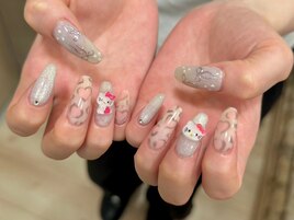キティちゃん×レオパードネイル