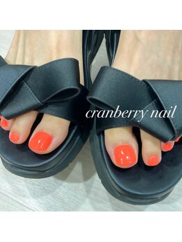 クランベリーネイル 代官山 恵比寿(cranberry nail)/フットネイル　蛍光カラー