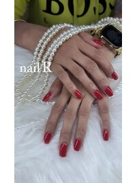 レッドワンカラーネイルです♪