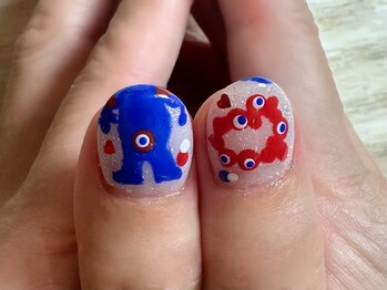 アミュリー ネイル アトリエ(Amury nail atelier)/ミャクミャク 持ち込み ハート