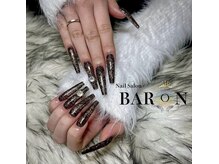 バロン 池袋店(BARON)/ブラウン×ワンカラーネイル