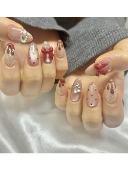 ムーンネイル(moon nail)/バレンタインネイル