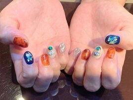秋色ネイル