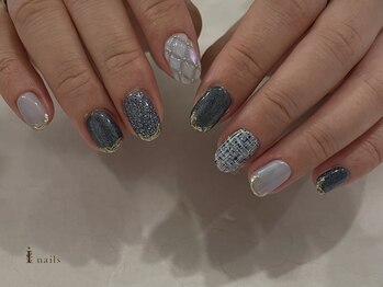 アイネイルズ 吉祥寺店(I nails)/ネイビーキルティングツイード