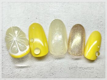 プチムトン 鶯谷店(petit mouton)/【ぷっくりレモンネイル】