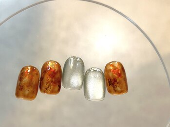 ラクネイル 浦和店(raku nail)/べっこうニュアンスネイル