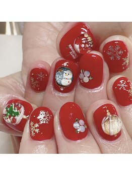ネイルージュ 梅ヶ丘店(Nailouge)/クリスマスオーナメントネイル☆