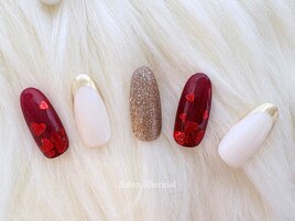 バレンタインネイル