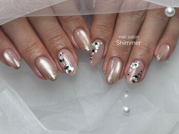 シマー(Shimmer)/スパンコール風フラワー