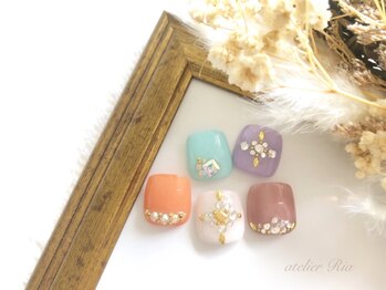 アトリエ リア(atelier Ria)/ビジューアートで魅せるフット