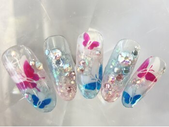 ラリュールネイル(L'Allure nail)/着物ネイル￥8800