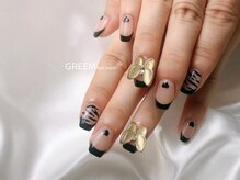 グリーム(GREEM)/黒フレンチ×ゼブラ