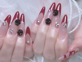 ボルドー/薔薇パーツ