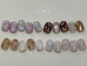 リュア(Luea)の写真/シンプル、だけど華やかに。そんなわがままが叶うサロン【サンプルニュアンス￥9900】