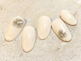 水彩フラワー風ネイル