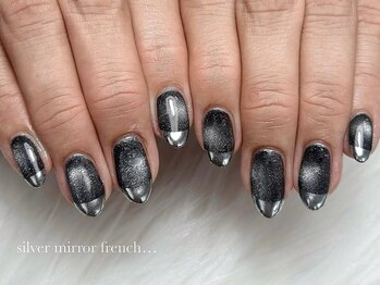 リブネイル(Lib Nail)/ミラーフレンチ♪