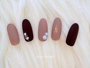 バレンタインネイル