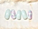 水色ニュアンスネイル