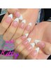 【JrネイリストA】ハンドジェルフレンチ☆マットカラー2300円 ネイルモデル