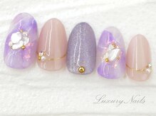ラグジュアリー ネイルズ(Luxury Nails)/天然石風＊キラキラNail