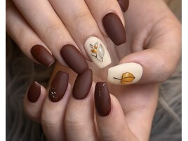 秋×ほおずき×マットネイル