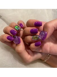個性派パープルネイル☆
