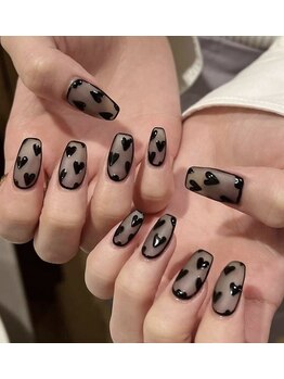 ヘブン ネイル 鶯谷(HEAVEN Nail)/ブラックハートネイル