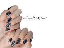 ジュエリーネイル タカコ(Jewelry nail TAKAKO)/モノトーンマーブルネイル