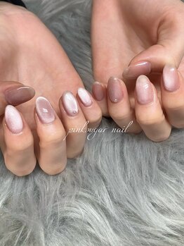 ピンクシュガーネイル(pink sugar nail)/ちゅるまぐ♪