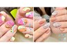 ★ハンド３番人気★アート両手４本◎ワンカラー＋選べるスタンプアート
