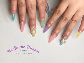 【ロングネイル】カラフルネイル