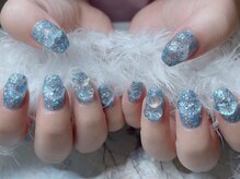 ネイル スパ ココプラス(Nail spa Cocoplus)/夏の偏光ラメの韓国ネイル