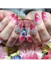 グラデーション＋パーツ☆彡