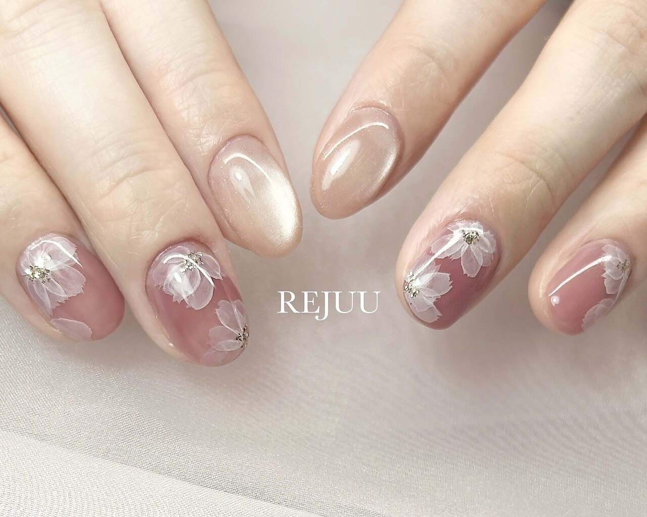 水彩フラワーネイル：PG011701166｜レジュー 橋本 姪浜(REJUU)のフォト