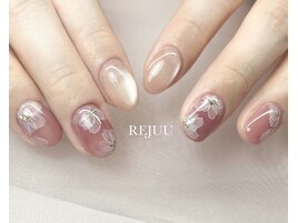 水彩フラワーネイル