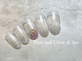 プラウネイル(Plow Nail)/【定額シンプル】斜めストーン