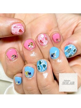 ソラール(SOLAR)/カラフル☆ステンドグラスネイル