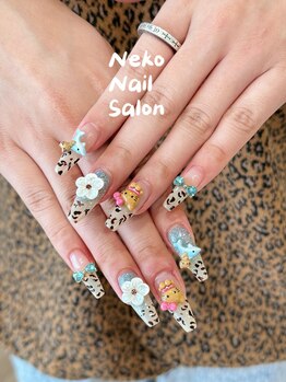 ネコ(Neko)/ヒョウ柄 kittyネイル