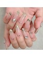 クリーム(Nail Atelier CREAM)&nbsp;シンプル系も◎ガラスフレンチはブライダルにもおすすめです☆