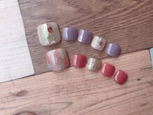 ネイル アンド アイラッシュ虹/フットネイル