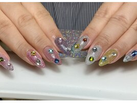 フラッシュにストーンで