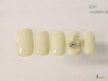 アイネイルズ 横浜WEST店(I-nails)/リボンＶカットワンカラー¥7480