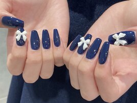 シンプルワンカラーにリボン☆