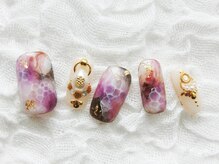 ネイリシャス(NAILICIOUS)/透明感のあるニュアンスネイル